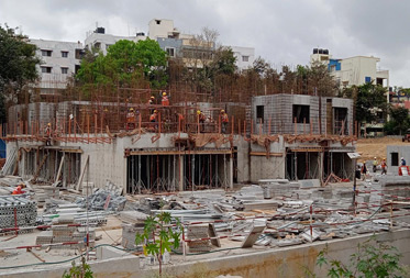 Komarla Heights Tower A (view from East) : First floor slab works are in progress as on September '22