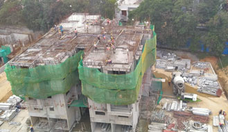 Tower A (view from top) : Fifth floor slab concreting completed  as on November '22