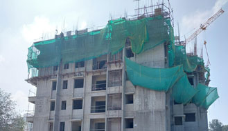 Komarla Heights Tower A (view from North) : Seventh floor slab concreting completed & 8th floor slab works are in progress as on December '22