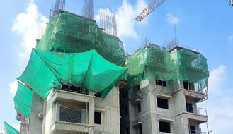 Komarla Heights Tower A (view from east) : Seventh floor slab concreting completed  & 8th floor slab works are in progress as on December '22