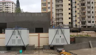 Brigade Komarla Heights Tower B : Common area progress transformers are in place as on November '24