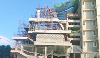 Brigade Komarla Heights Tower B : Club House Structure - Terrace floor work in progress as on December '23