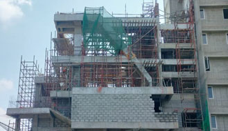 Brigade Komarla Heights Club House Structure : Terrace slab completed. Above terrace works are in progress as on January '24